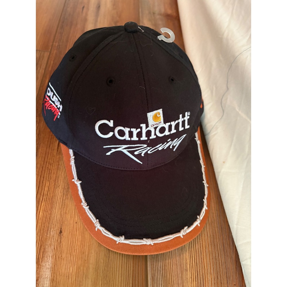 Carhartt Racing Roush DeWalt Hat Black Orange Barbed Wire Vintage A130 NWT